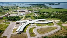 Photo shows an aerial view of HBO school and the surrounding land